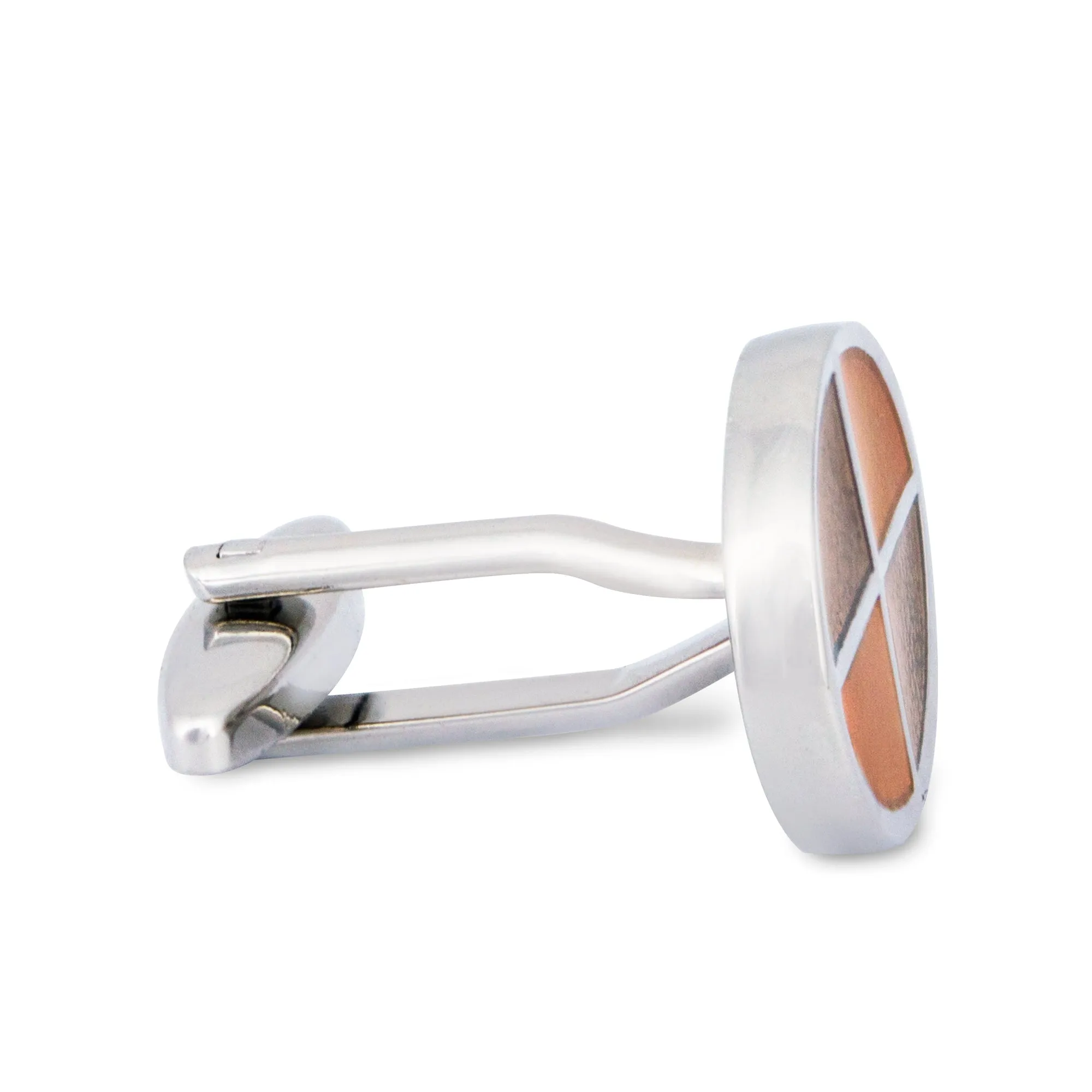 Oval Quadrant in Orange Cufflinks (Online Exclusive)