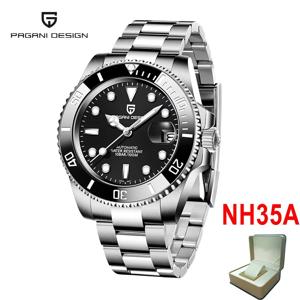 PAGANI DESIGN 2022 New Men&#39;s Watches Brand Luxury Automatic Watch For Men Mechanical Wristwatch Men 100M Waterproof NH35A Clock