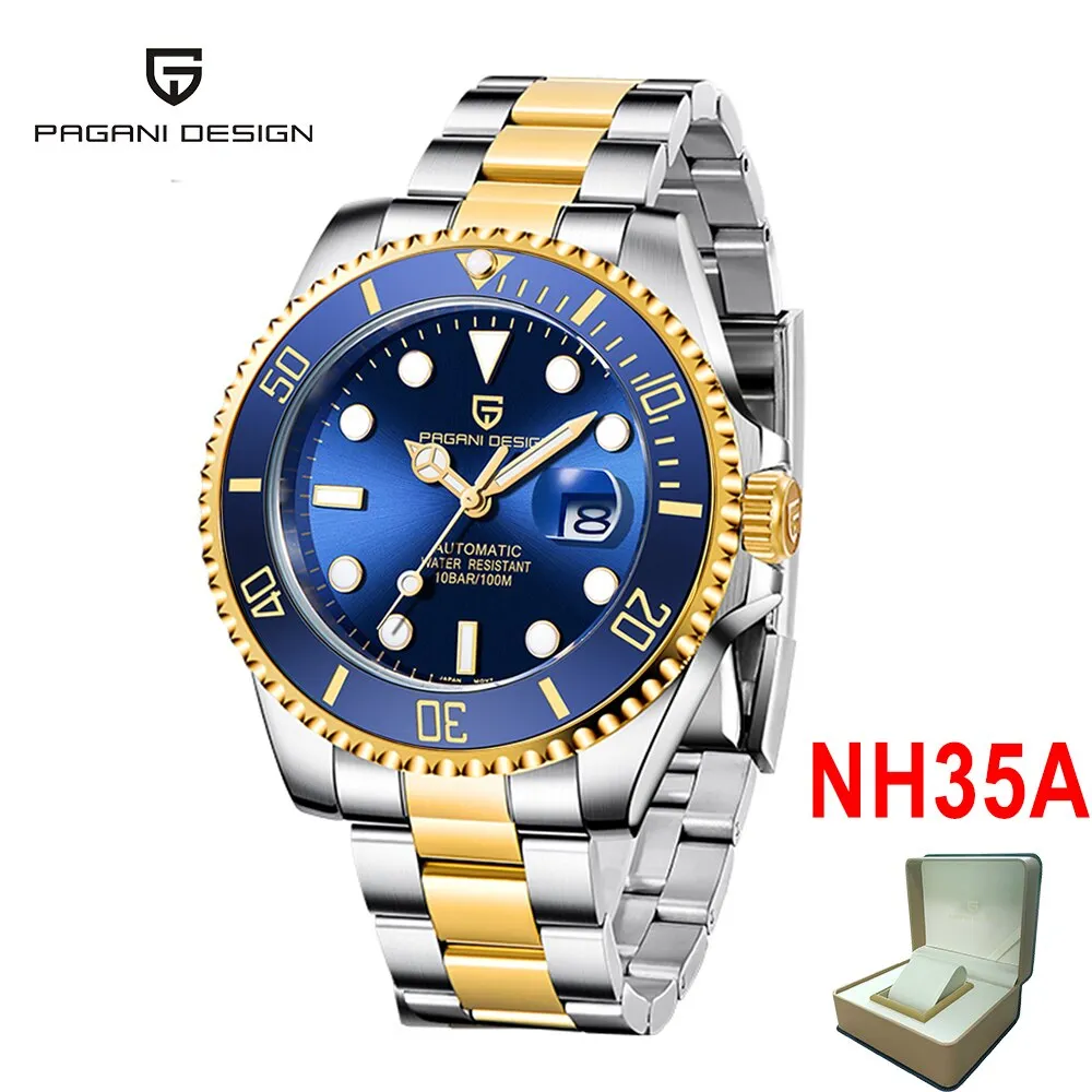 PAGANI DESIGN 2022 New Men&#39;s Watches Brand Luxury Automatic Watch For Men Mechanical Wristwatch Men 100M Waterproof NH35A Clock
