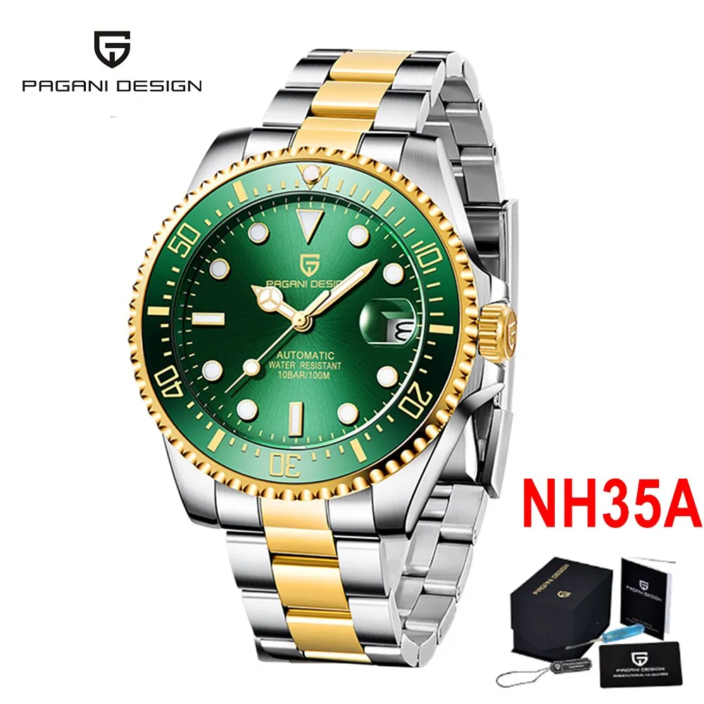 PAGANI DESIGN 2022 New Men&#39;s Watches Brand Luxury Automatic Watch For Men Mechanical Wristwatch Men 100M Waterproof NH35A Clock