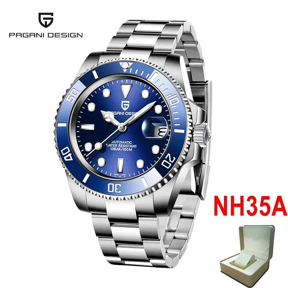 PAGANI DESIGN 2022 New Men&#39;s Watches Brand Luxury Automatic Watch For Men Mechanical Wristwatch Men 100M Waterproof NH35A Clock
