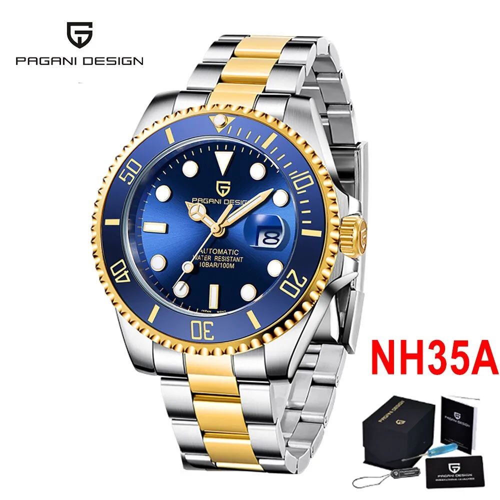 PAGANI DESIGN 2022 New Men&#39;s Watches Brand Luxury Automatic Watch For Men Mechanical Wristwatch Men 100M Waterproof NH35A Clock