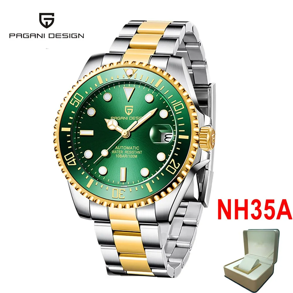 PAGANI DESIGN 2022 New Men&#39;s Watches Brand Luxury Automatic Watch For Men Mechanical Wristwatch Men 100M Waterproof NH35A Clock