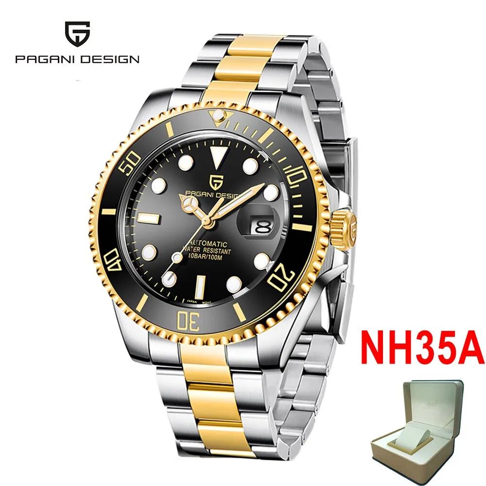 PAGANI DESIGN 2022 New Men&#39;s Watches Brand Luxury Automatic Watch For Men Mechanical Wristwatch Men 100M Waterproof NH35A Clock