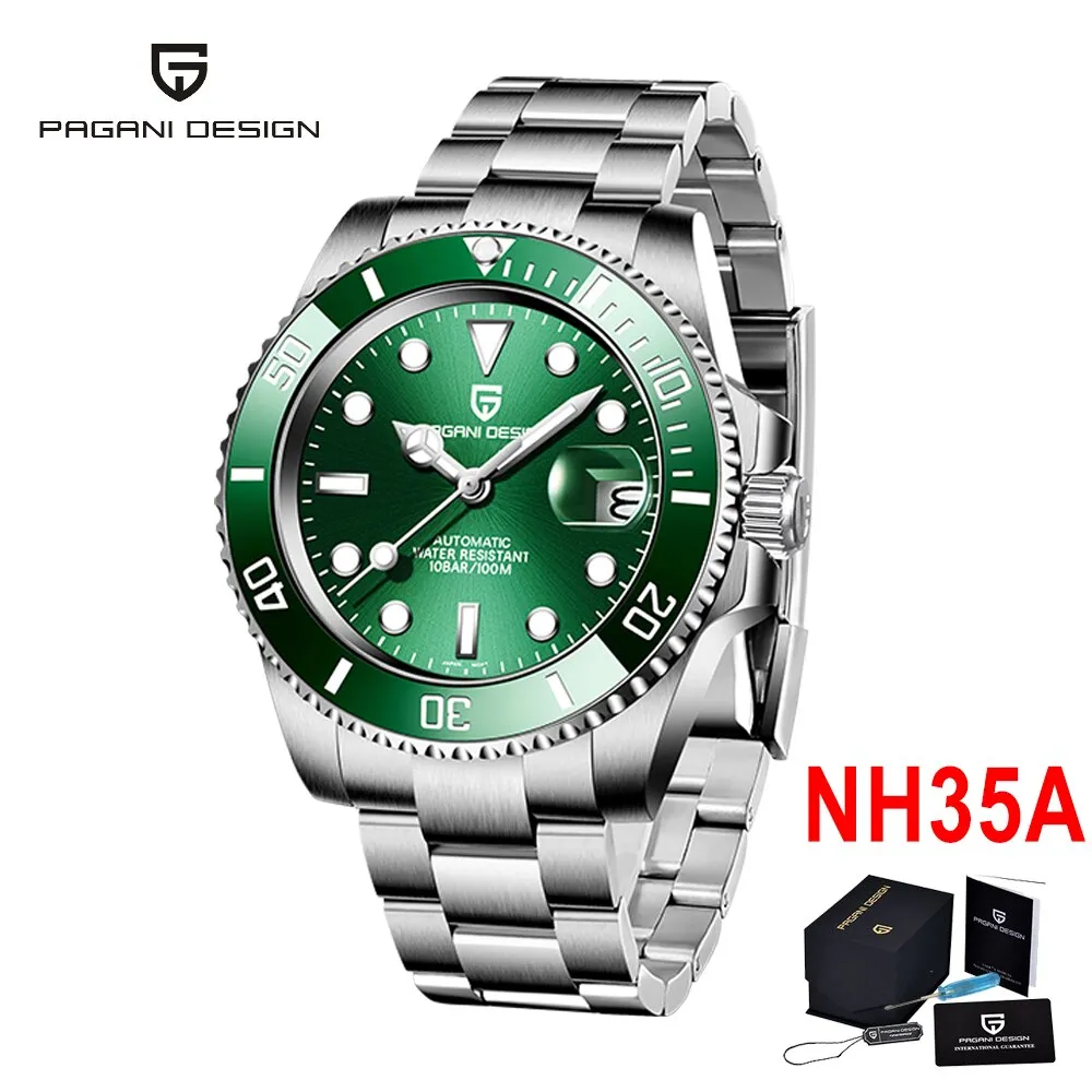 PAGANI DESIGN 2022 New Men&#39;s Watches Brand Luxury Automatic Watch For Men Mechanical Wristwatch Men 100M Waterproof NH35A Clock