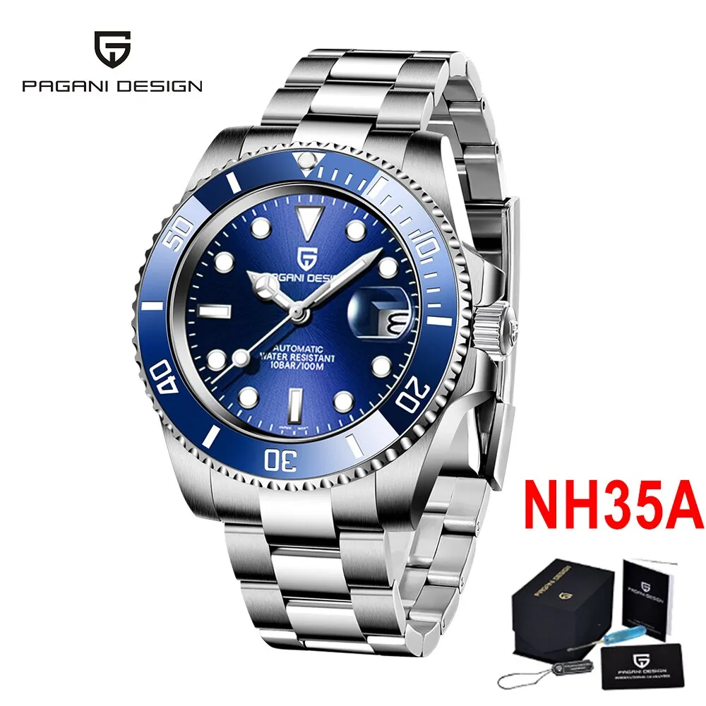 PAGANI DESIGN 2022 New Men&#39;s Watches Brand Luxury Automatic Watch For Men Mechanical Wristwatch Men 100M Waterproof NH35A Clock