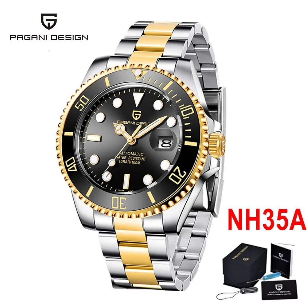 PAGANI DESIGN 2022 New Men&#39;s Watches Brand Luxury Automatic Watch For Men Mechanical Wristwatch Men 100M Waterproof NH35A Clock