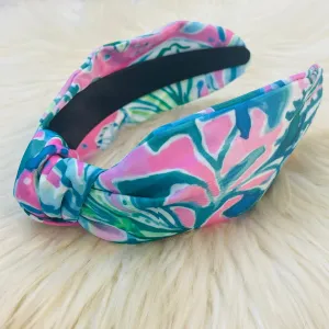 Palm Floral Fashion Headband - Green Mix