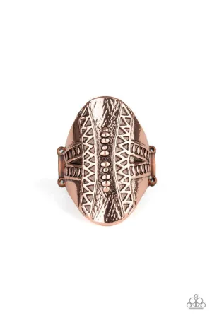 Paparazzi Ring ~ Shields Up - Copper