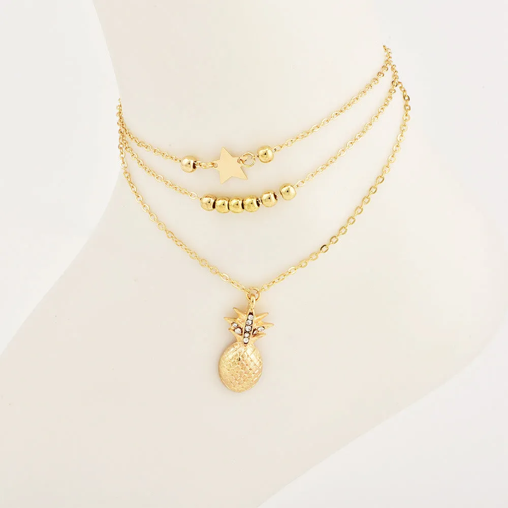 Pineapple Pendant Anklet Beads 2021 Summer Beach Foot Jewelry Fashion Style Anklet