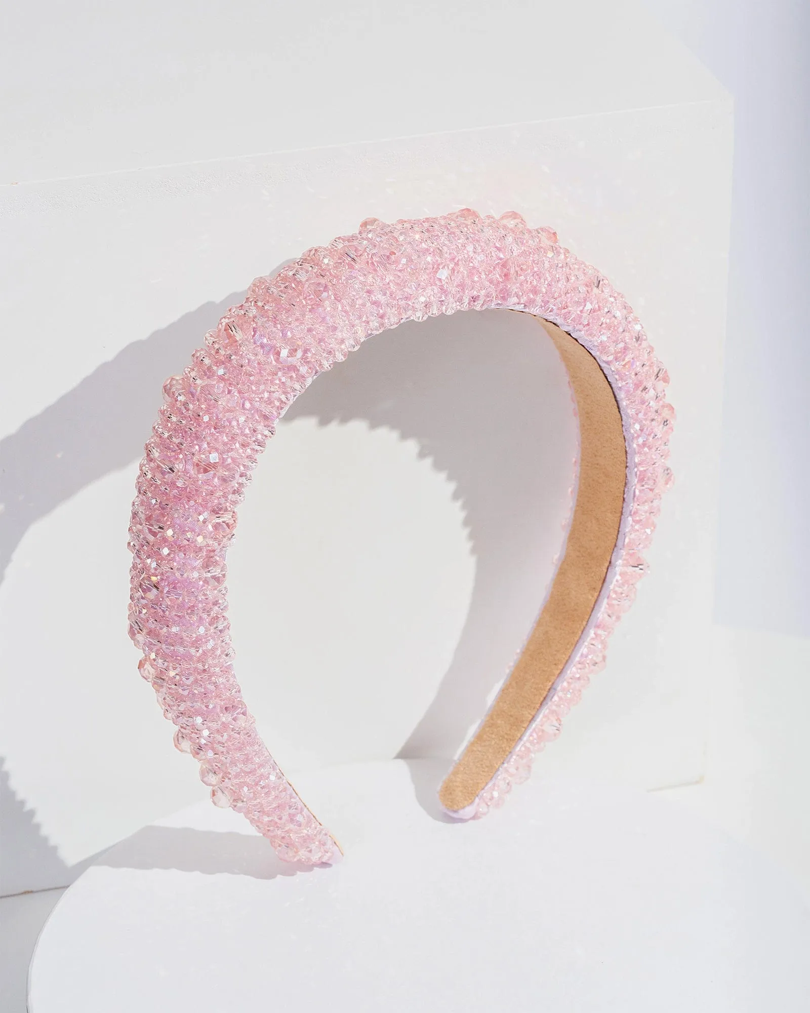 Pink Beaded Detail Headband