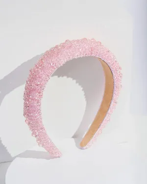 Pink Beaded Detail Headband
