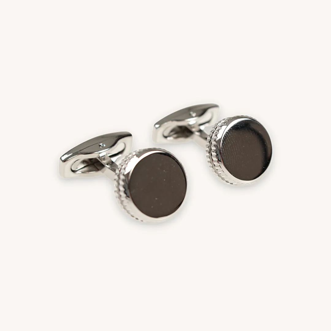 Plain Silver Cufflinks