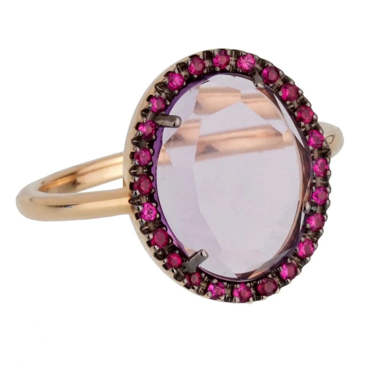 Pomellato Rose Gold 2 Carat Amethyst Cocktail Ring