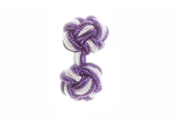 Purple & White Cuffknots
