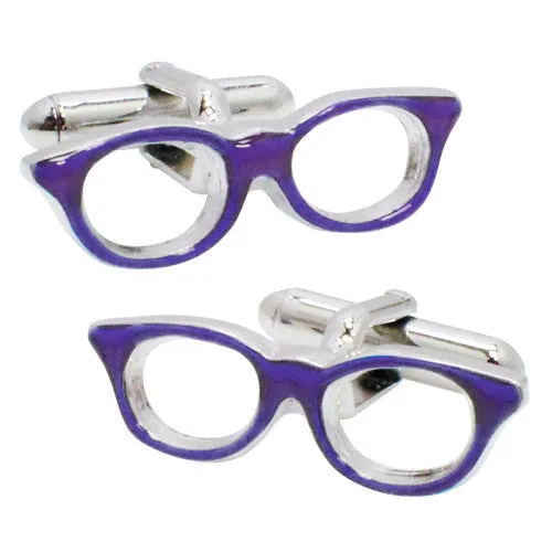 Purple Glasses Cufflinks