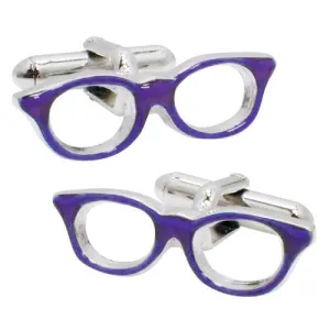Purple Glasses Cufflinks