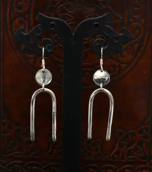 Real 925 sterling silver plain shiny drop dangle hoops earring, excellent brides collection, best gifting to her earrings from india ear645
