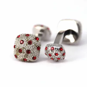 Red Strawberry Cufflinks in Silver (Online Exclusive)