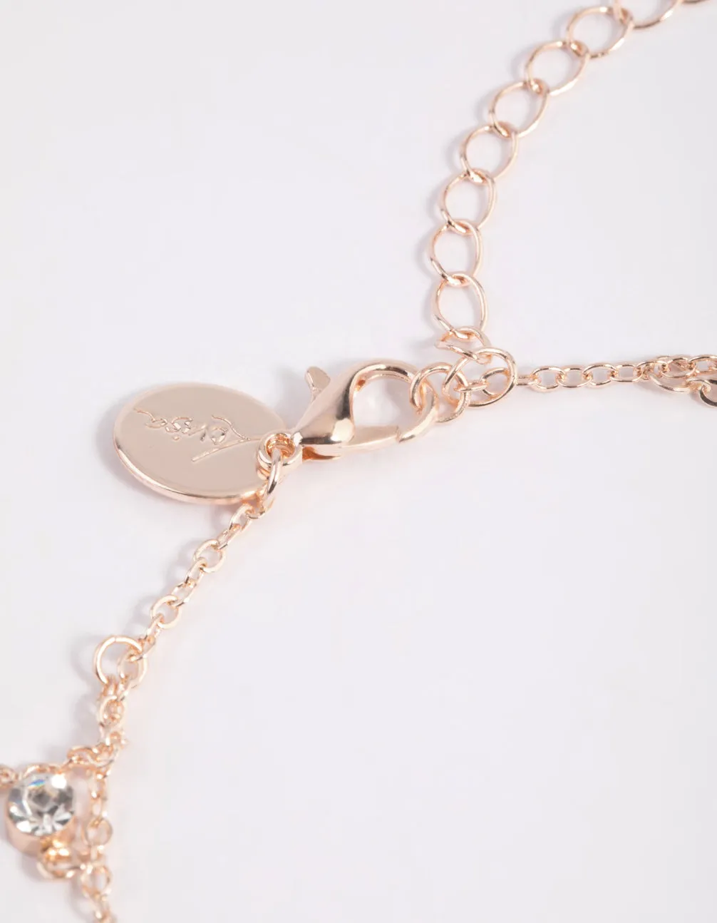 Rose Gold Diamante Chain Anklet