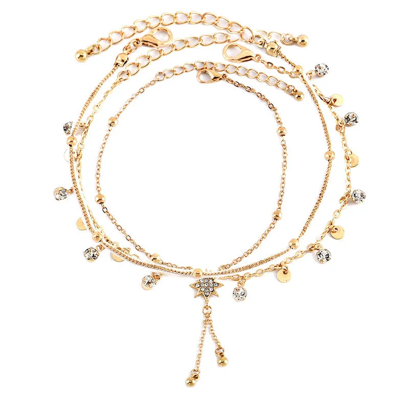 Rose Gold Pendant anklet
