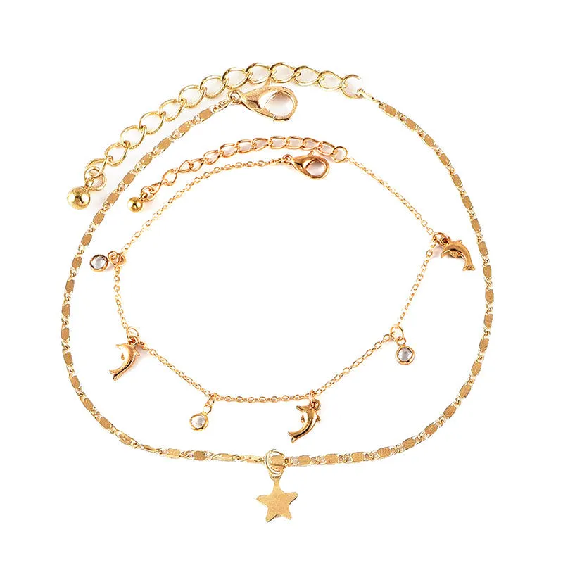 Rose Gold Pendant anklet
