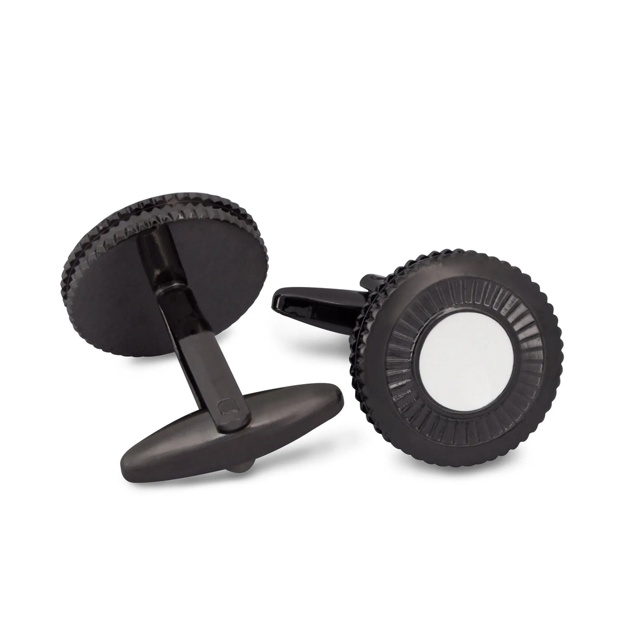 Round Gunmetal Iris Cufflinks (Online Exclusive)