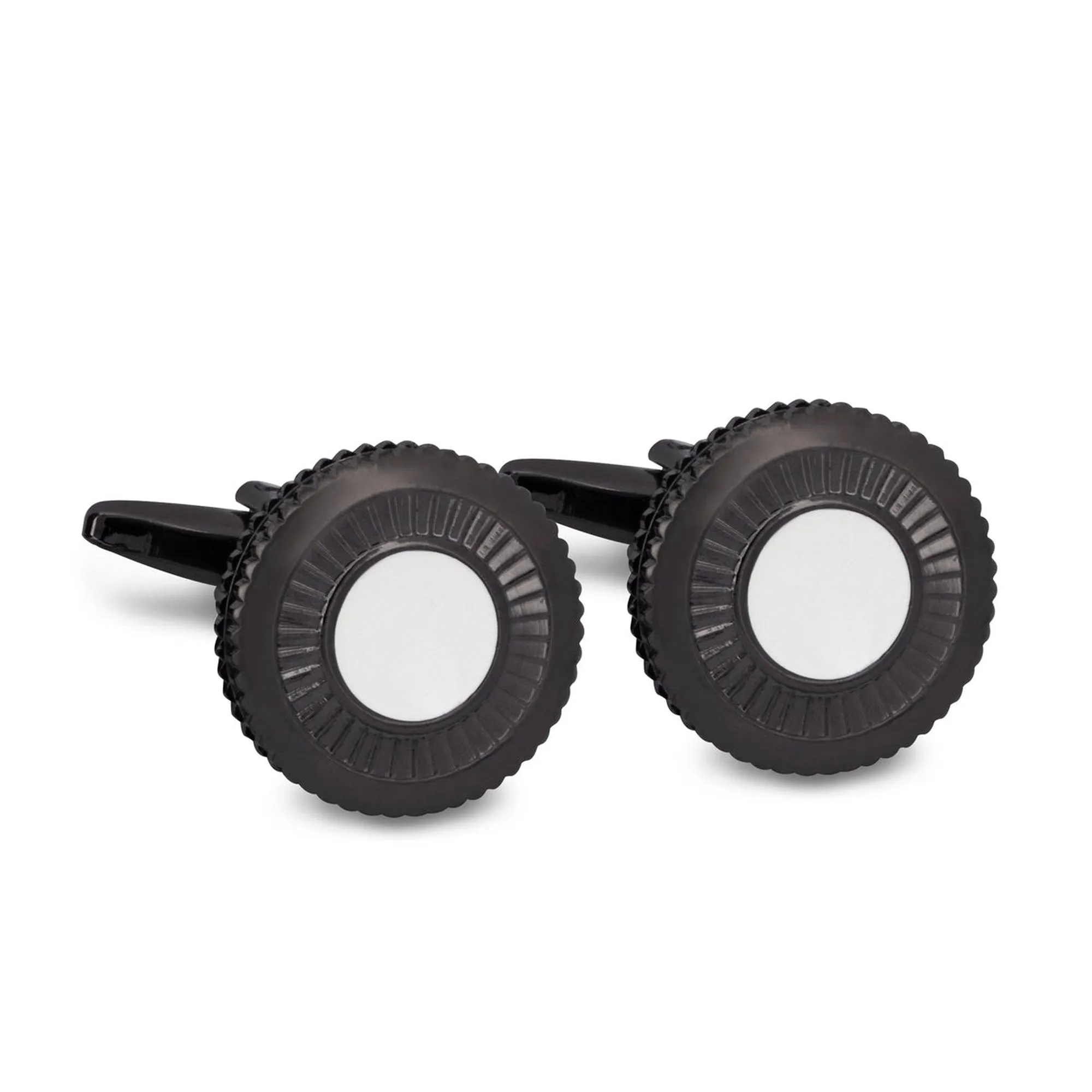 Round Gunmetal Iris Cufflinks (Online Exclusive)