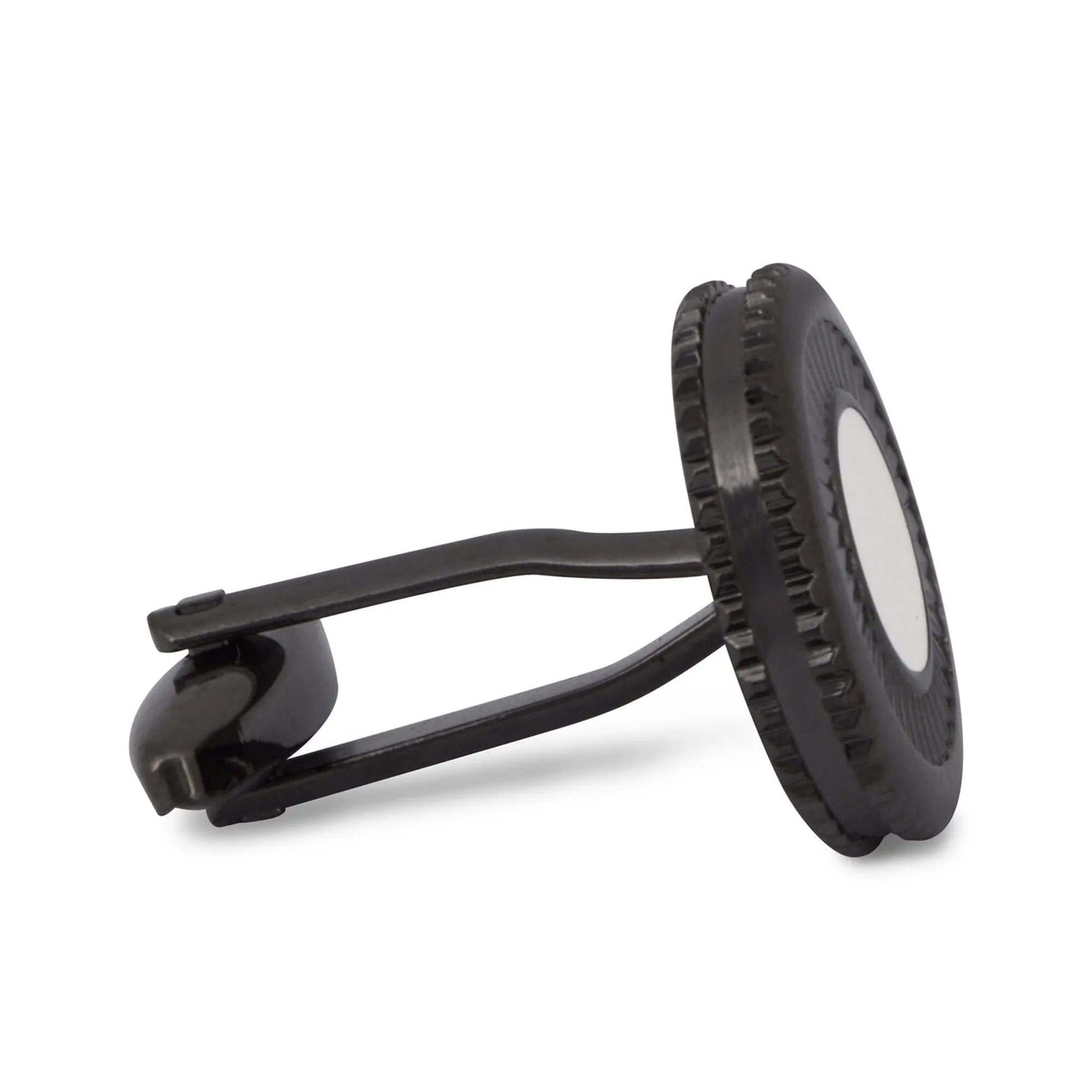 Round Gunmetal Iris Cufflinks (Online Exclusive)