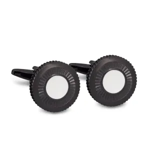 Round Gunmetal Iris Cufflinks (Online Exclusive)