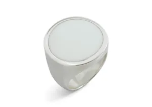 Round Resin Rings, Sterling Silver
