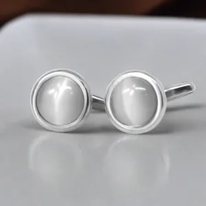 Round Silver White MOP (Small Size)