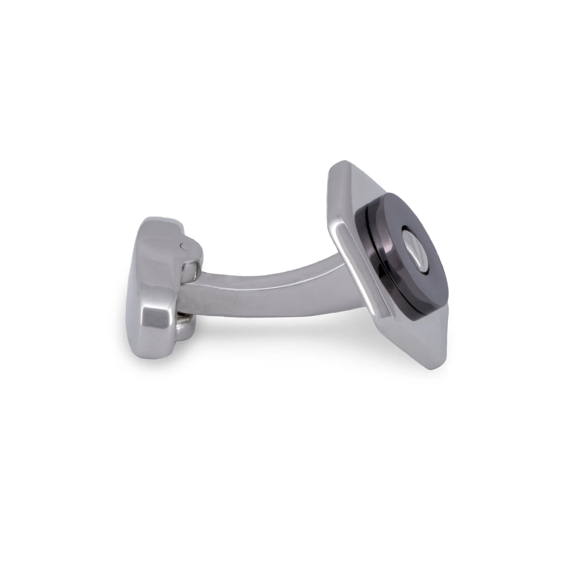Silver Hexagon with Screw Top Centrepiece Cufflinks