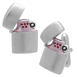 Silver Oil Lighter Cufflinks