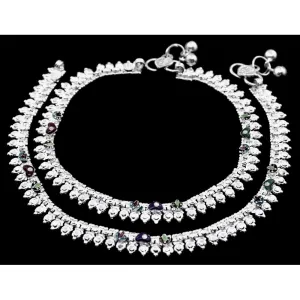 Silver Plated Anklets For women10.2&quot;