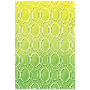 Sizzix 3-D Textured Impressions Embossing Folder - Cosmopolitan, Golden Rings by Stacey Park