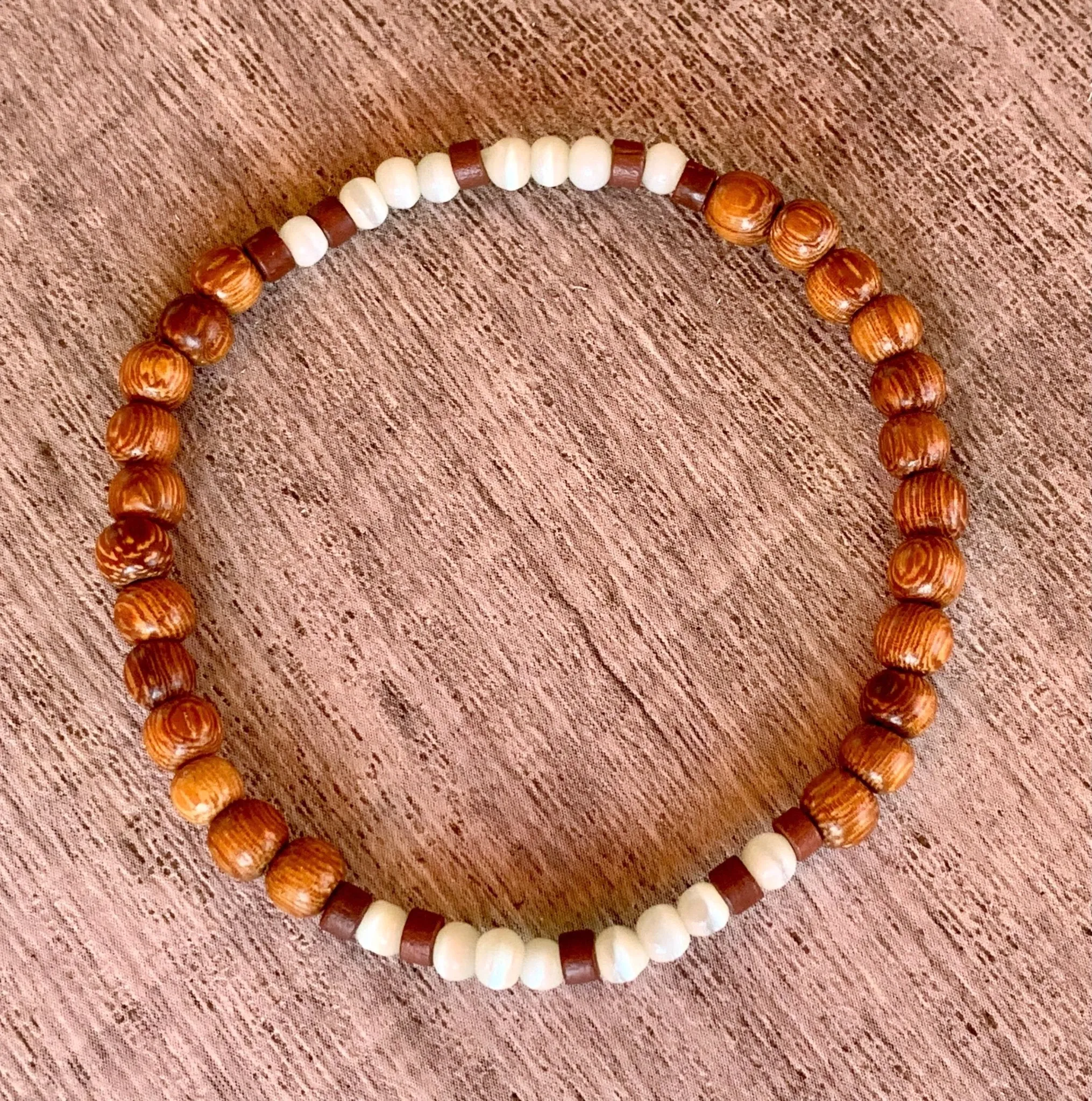 🔴SOLD🔴Jordan Handmade Cats Eye and Wood Expandable Bracelet
