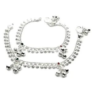 Solid Silver Kids Anklets Ankle chain 5.8"