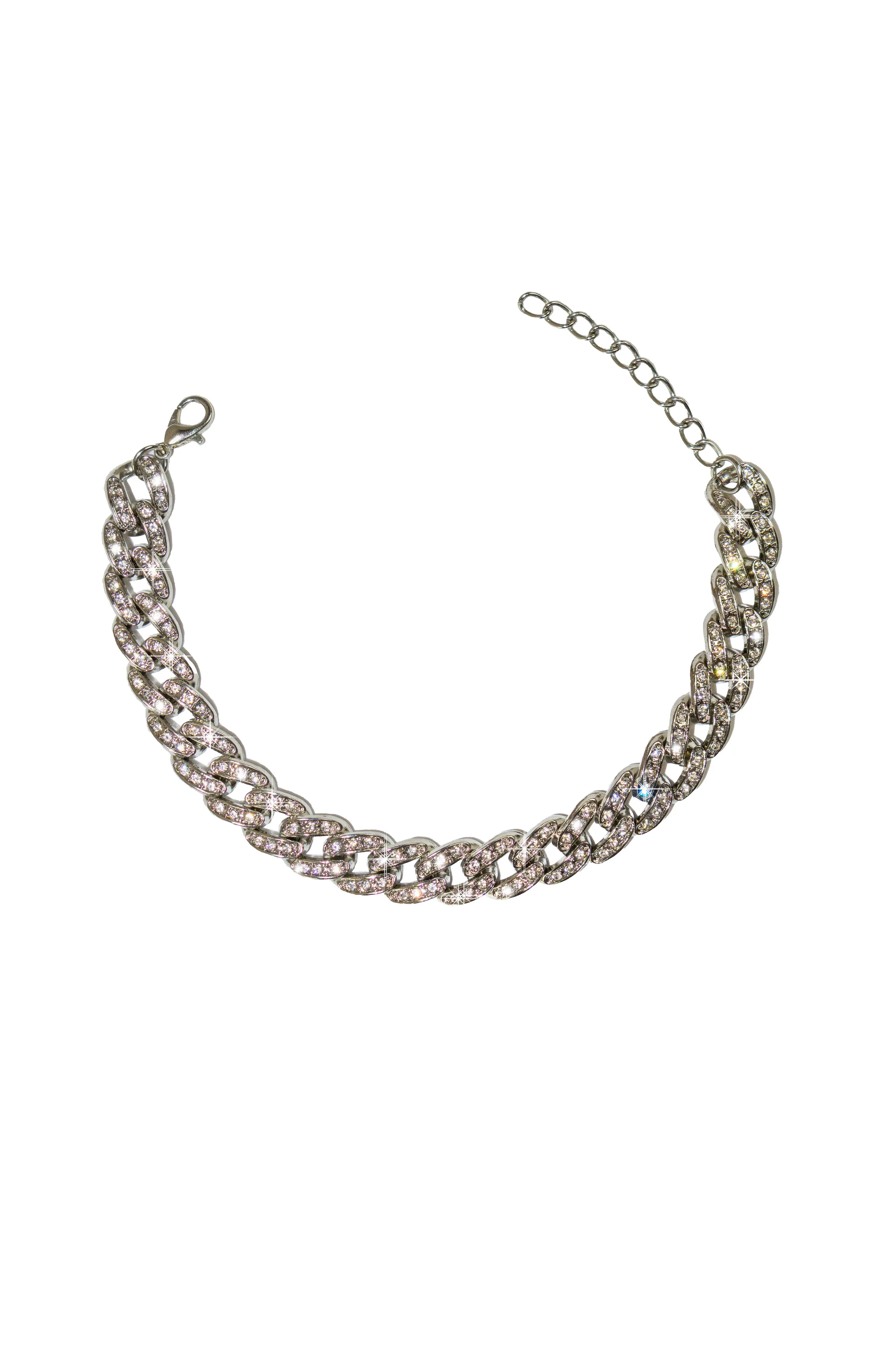 Sparkle & Shine - Rhinestone Decor Chain Anklet