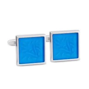 Square Neon Blue Cufflinks