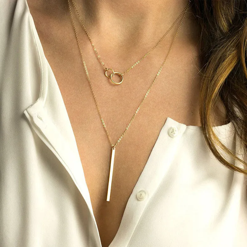 Stainless Steel Dual Necklace