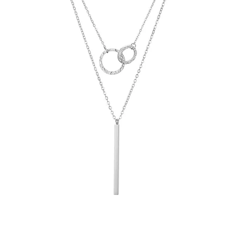 Stainless Steel Dual Necklace