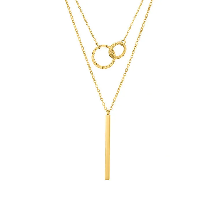 Stainless Steel Dual Necklace