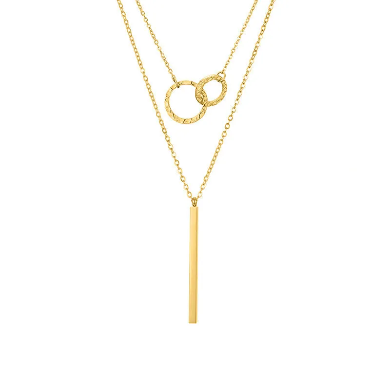 Stainless Steel Dual Necklace