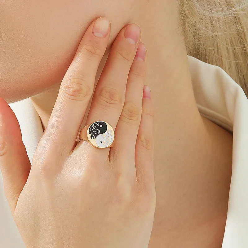Trendy Independent Drop Glaze Ring - Online Celeb Style