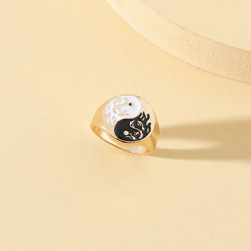 Trendy Independent Drop Glaze Ring - Online Celeb Style