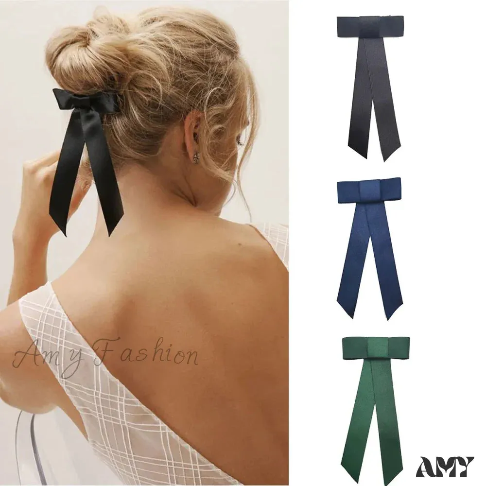 Vintage Fashion Ribbon Top Clip Christmas Hair Accessory
