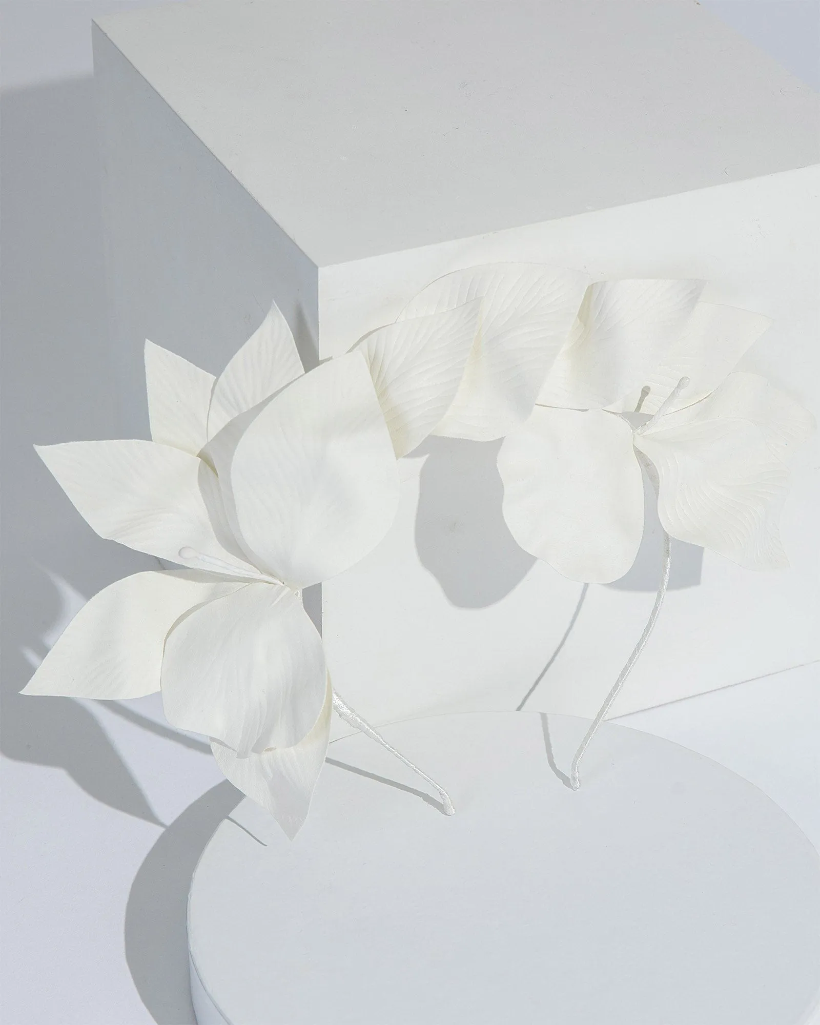 White Leaf Detail Fascinator