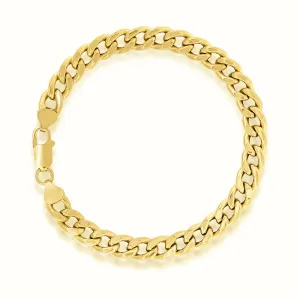 Women's Vermeil Cuban Link Bracelet 8mm