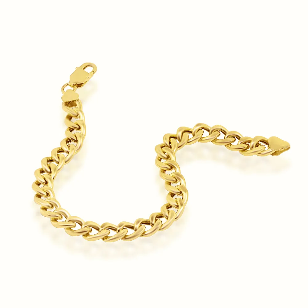 Women's Vermeil Cuban Link Bracelet 8mm
